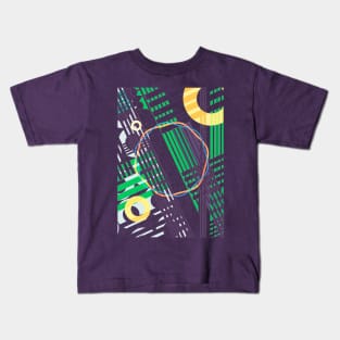 Geometric cheerful abstract colourful Kids T-Shirt